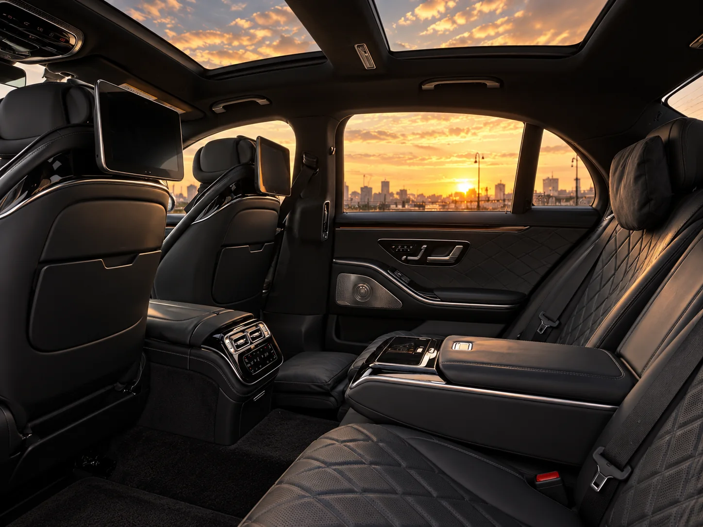 Mercedes-AMG S 63 — премиальный задний ряд с экранами и панорамной крышей